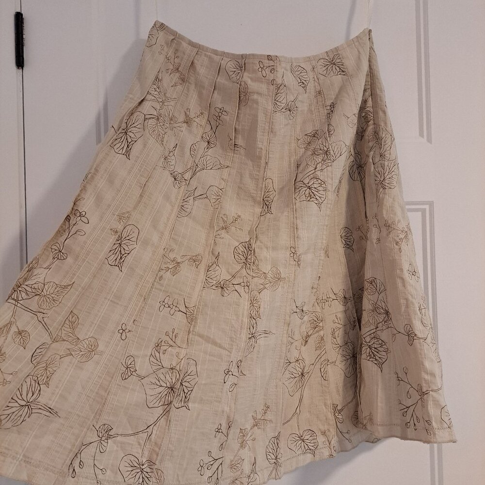 vintage cottagecore pleated skirt